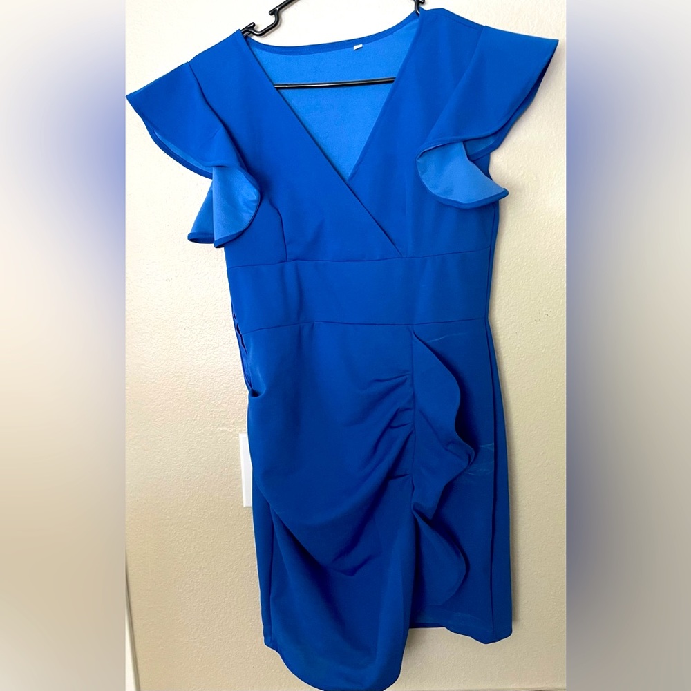 Mini Dress with side Ruffle